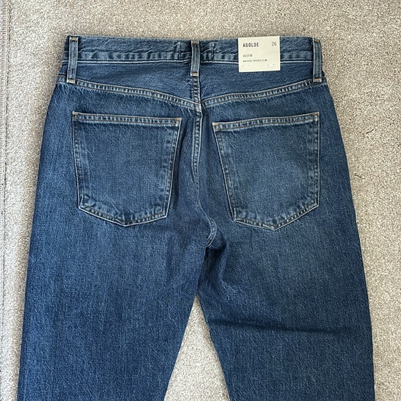 NWT Agolde Austin Mid Rise Tapered Slim - Picture 7 of 9